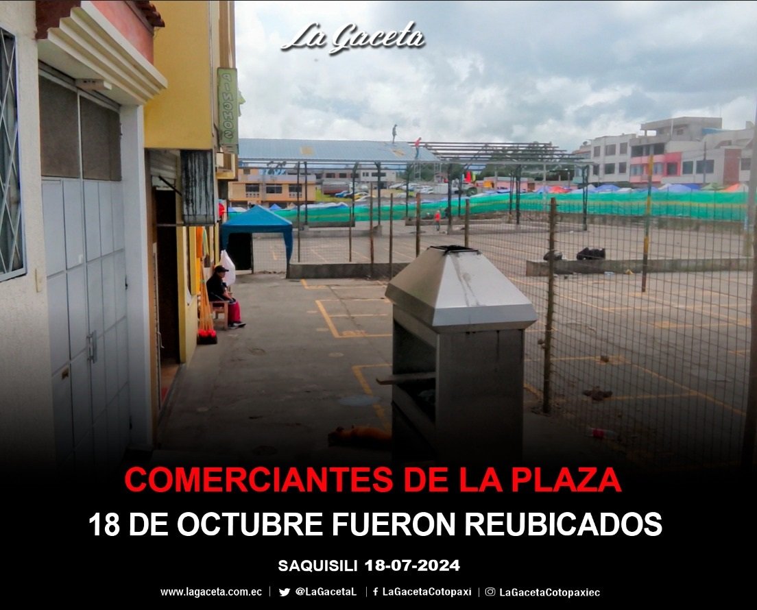 Comerciantes de la plaza 18 de Octubre fueron reubicados