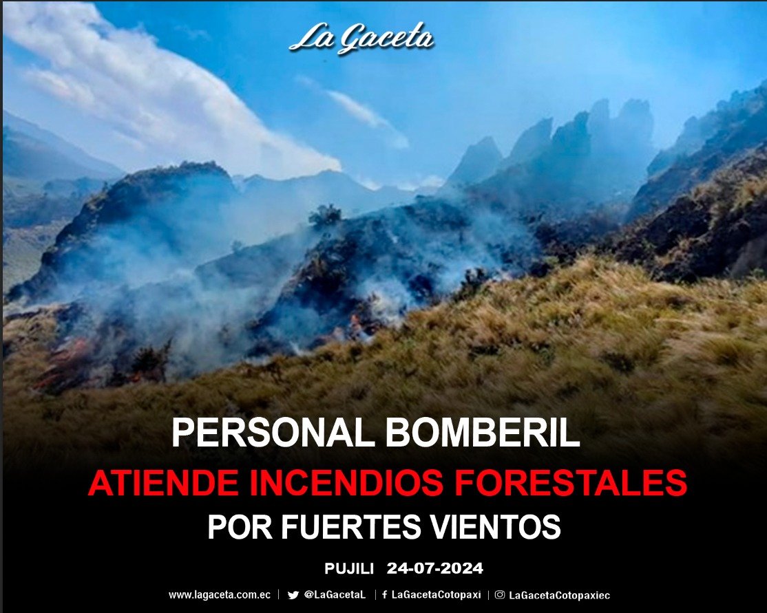 PERSONAL BOMBERIL ATIENDE INCENDIOS FORESTALES POR FUERTES VIENTOS