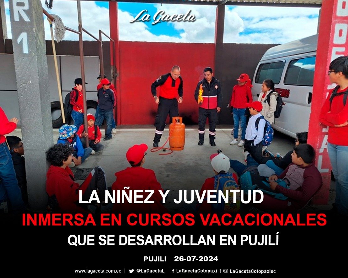 LA NIÑEZ Y JUVENTUD INMERSA EN CURSOS VACACIONALES QUE SE DESARROLLAN EN PUJILÍ