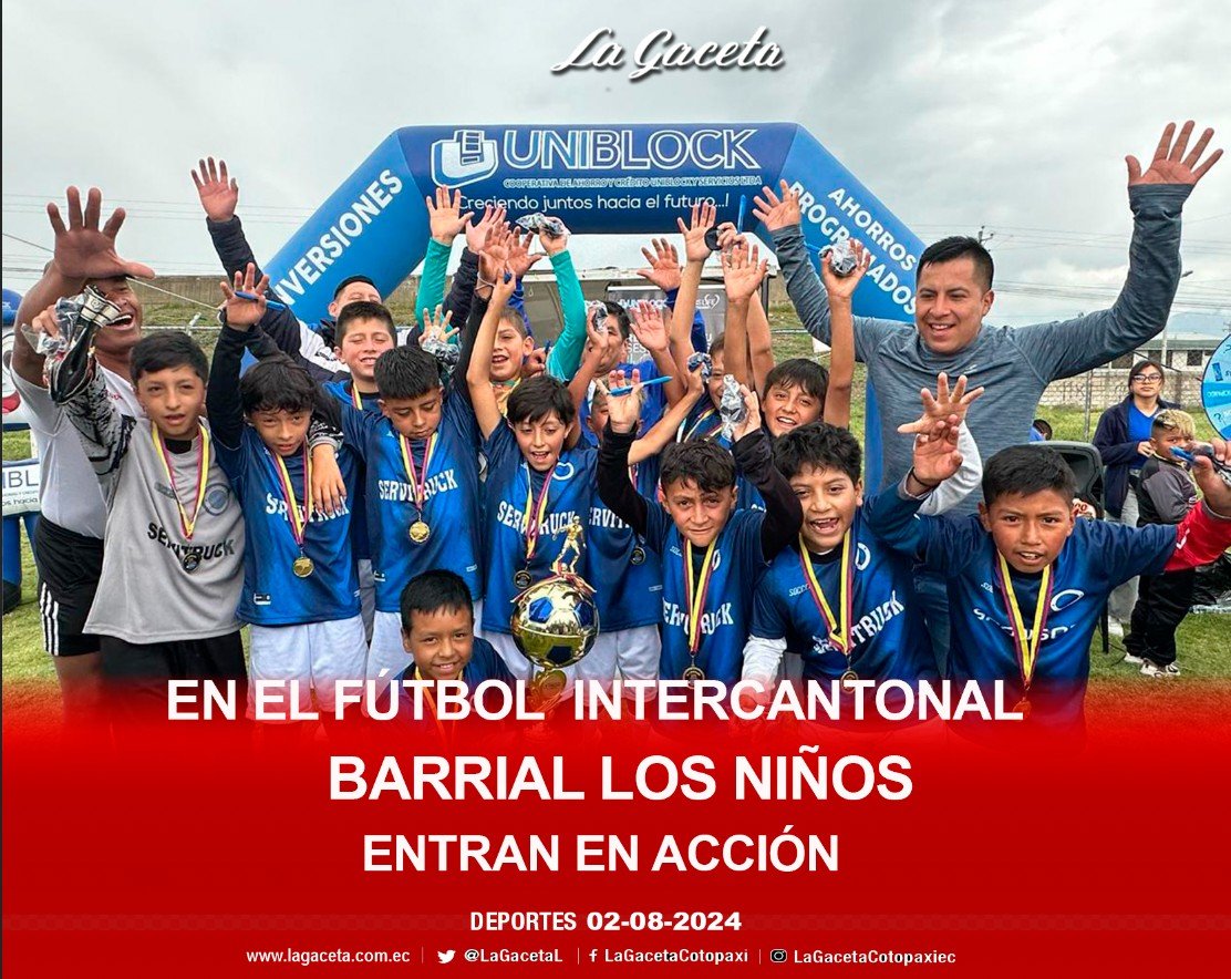 EN EL FÚTBOL INTERCANTONAL BARRIAL LOS NIÑOS ENTRAN EN ACCIÓN