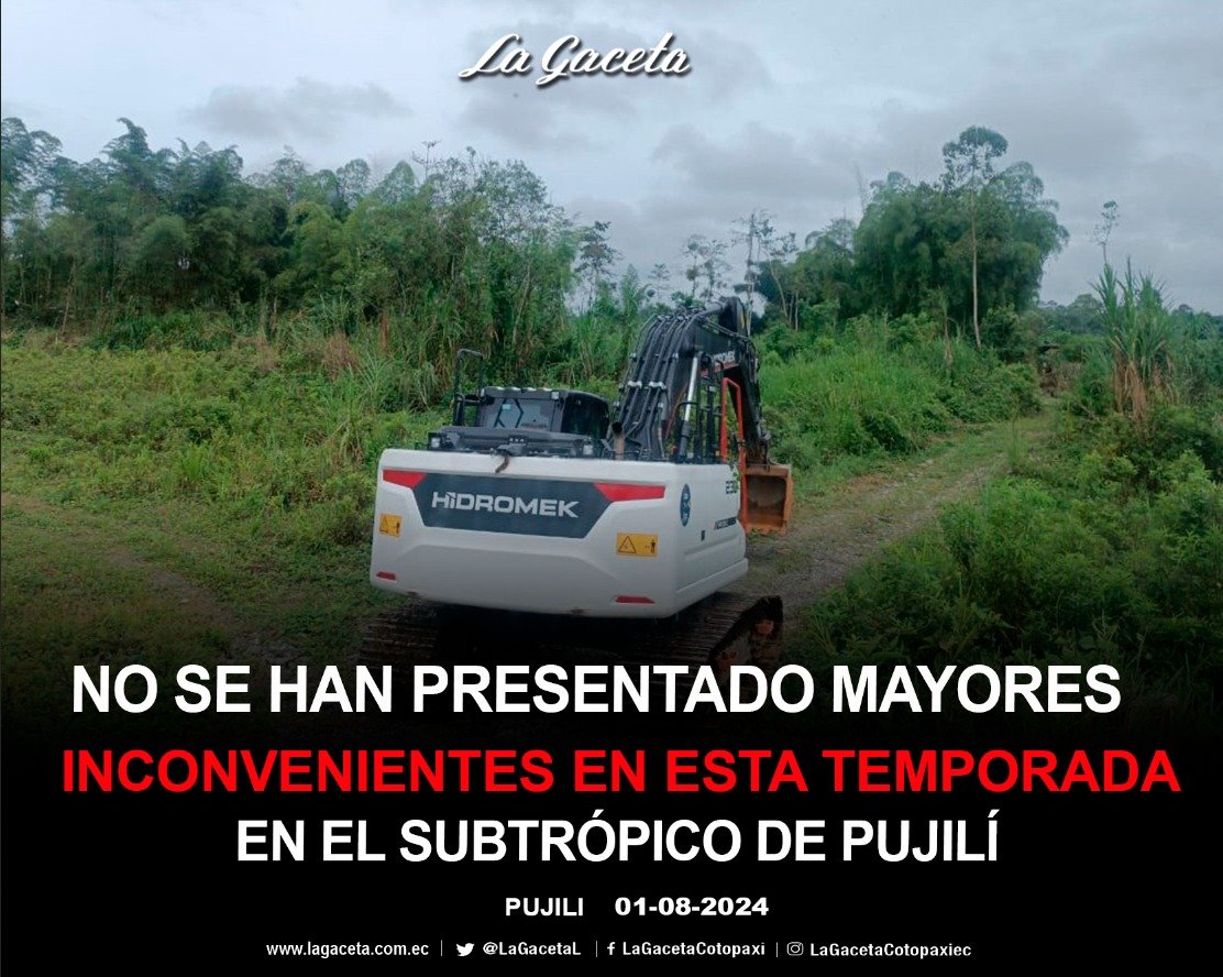 NO SE HAN PRESENTADO MAYORES INCONVENIENTES EN ESTA TEMPORADA EN EL SUBTRÓPICO DE PUJILÍ