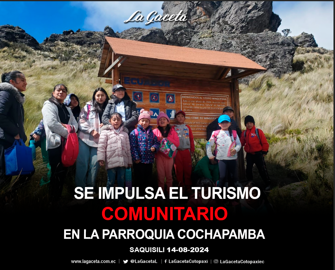 Se impulsa el turismo comunitario en la parroquia Cochapamba