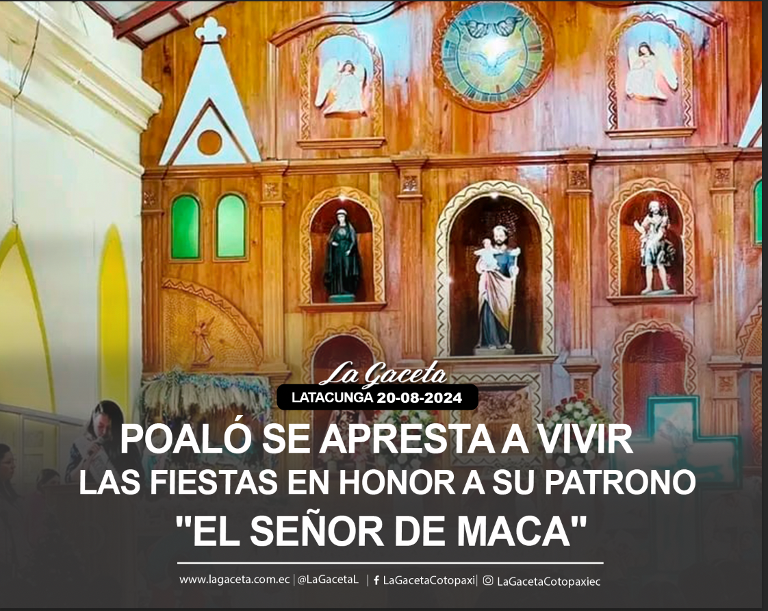 Poaló se apresta a vivir las fiestas en honor a su patrono “El Señor de Maca”