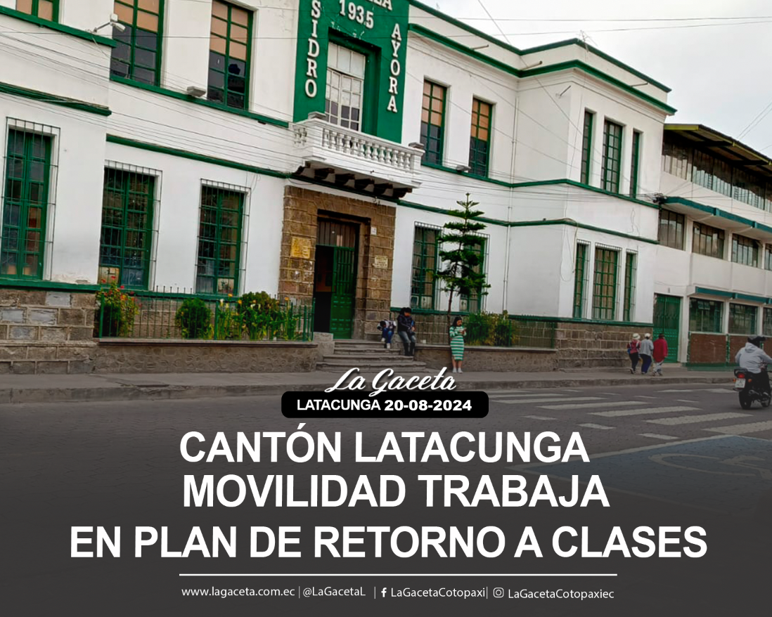 Cantón Latacunga:Movilidad trabaja en plan de retorno a clases 