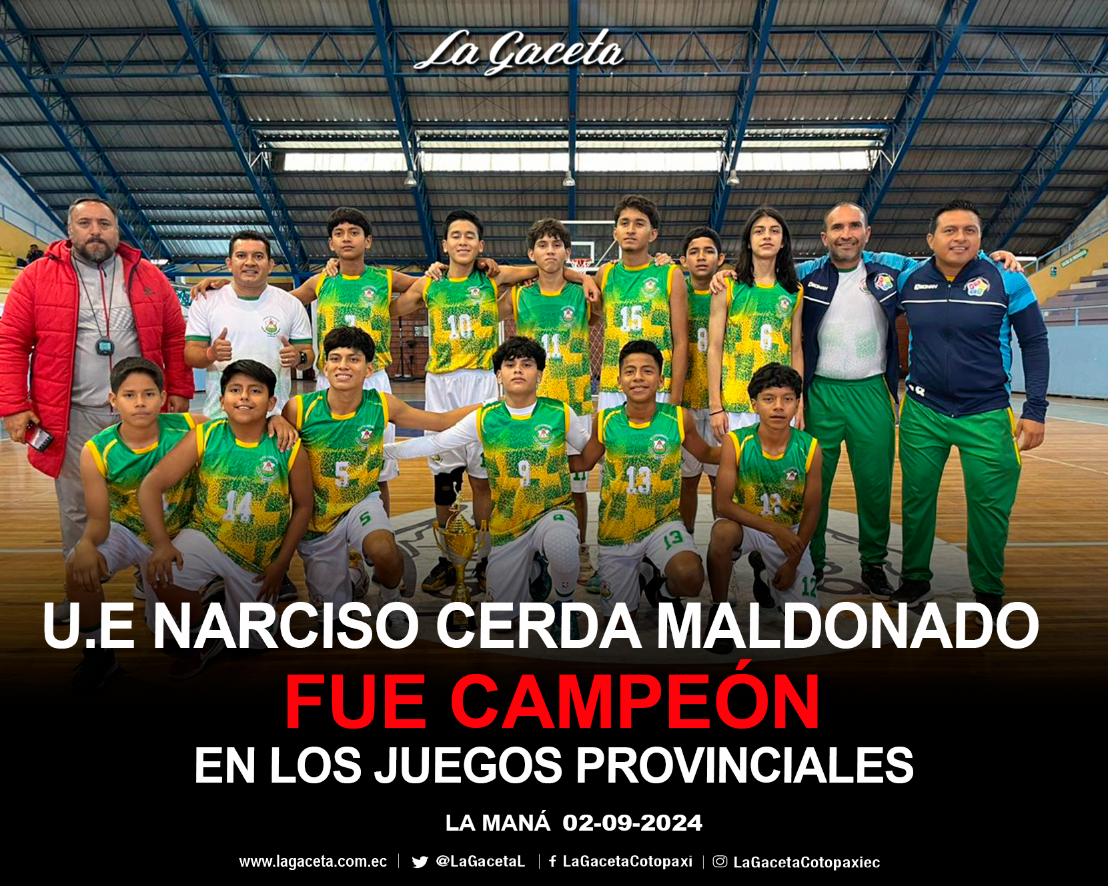 U.E Narciso Cerda Maldonado fue campeón en los Juegos Provinciales