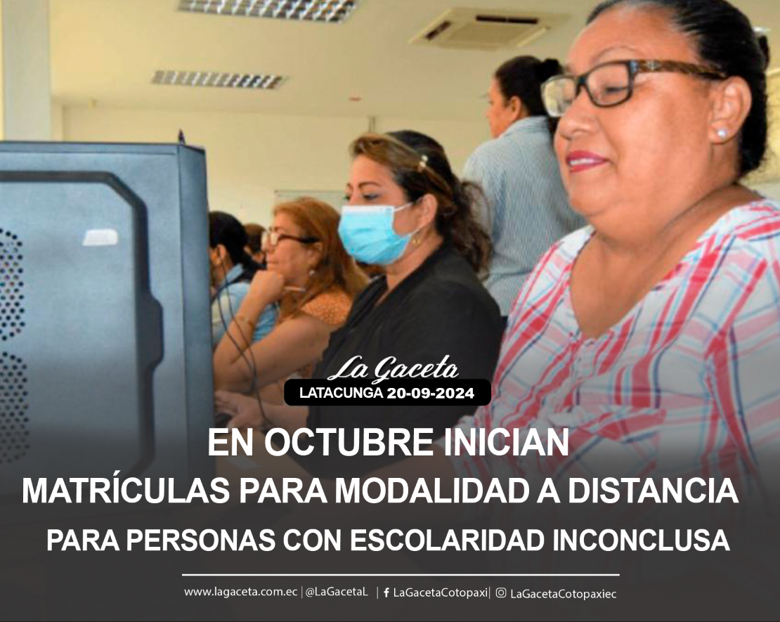 En octubre inician matrículas para modalidad a distancia para personas con escolaridad inconclusa