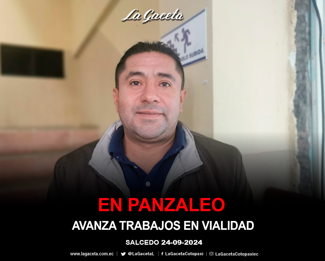 En Panzaleo avanza trabajos en vialidad