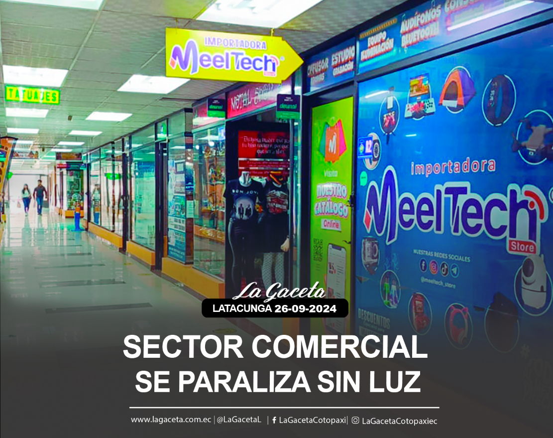 Sector comercial se paraliza sin luz