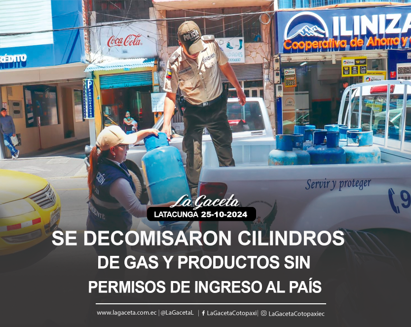 Se decomisaron cilindros de gas y productos sin permisos de ingreso al país 