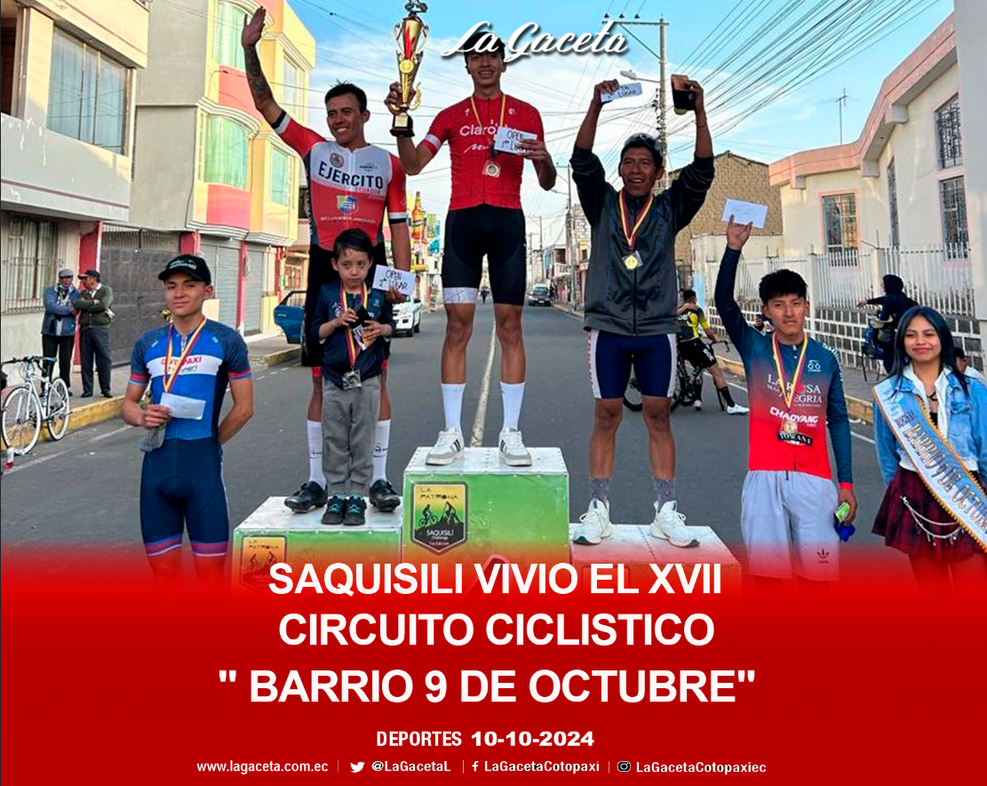 Saquisili vivio el XVII Circuito Ciclistico ” Barrio 9 de Octubre”