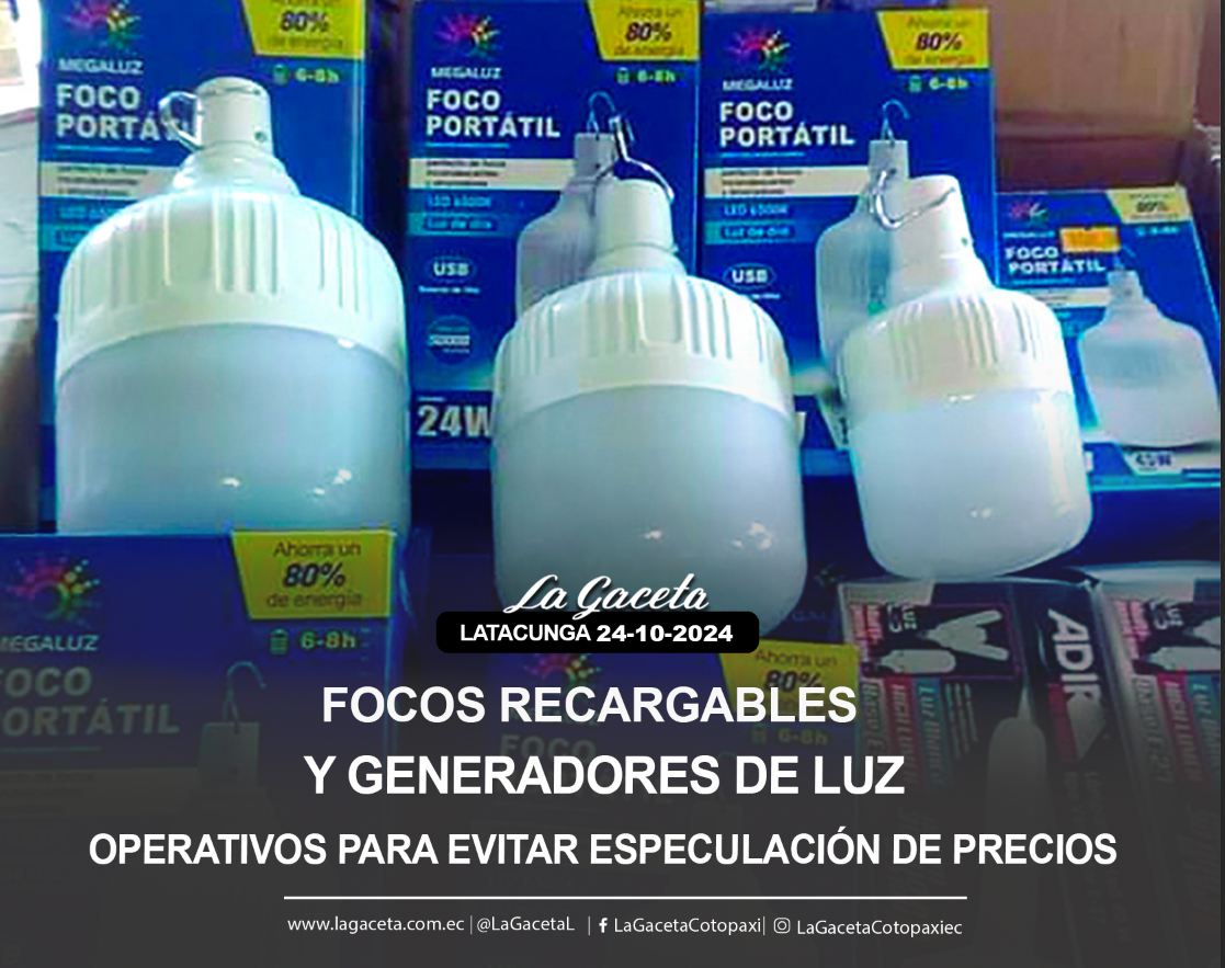 Focos recargables y generadores de luz 