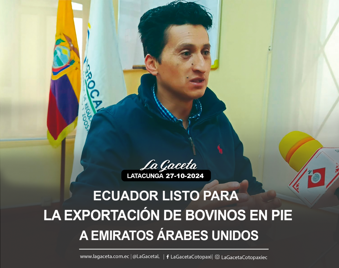 Ecuador listo para la exportación de bovinos en pie a Emiratos Árabes Unidos