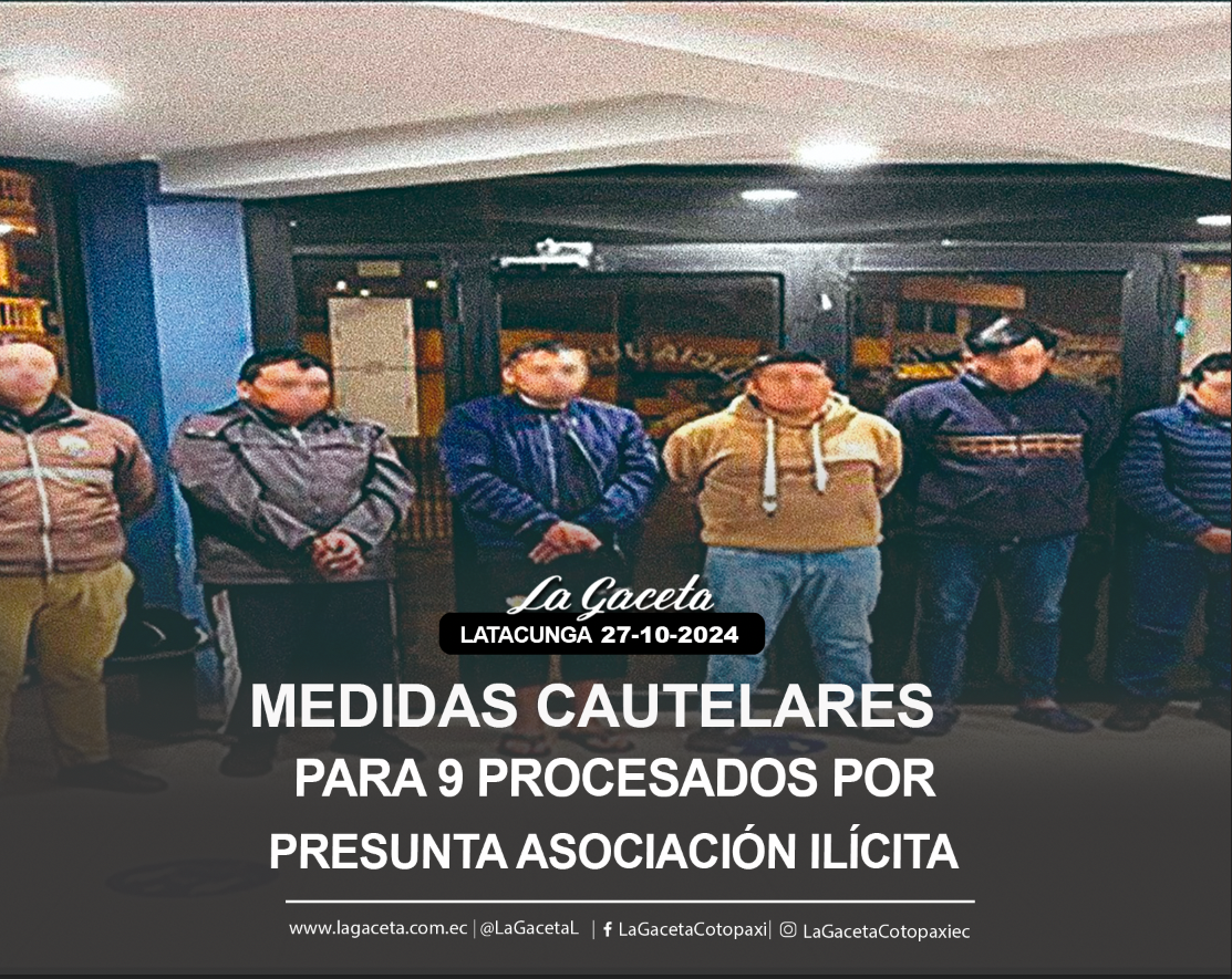 Medidas cautelares para 9 procesados por presunta asociación ilícita