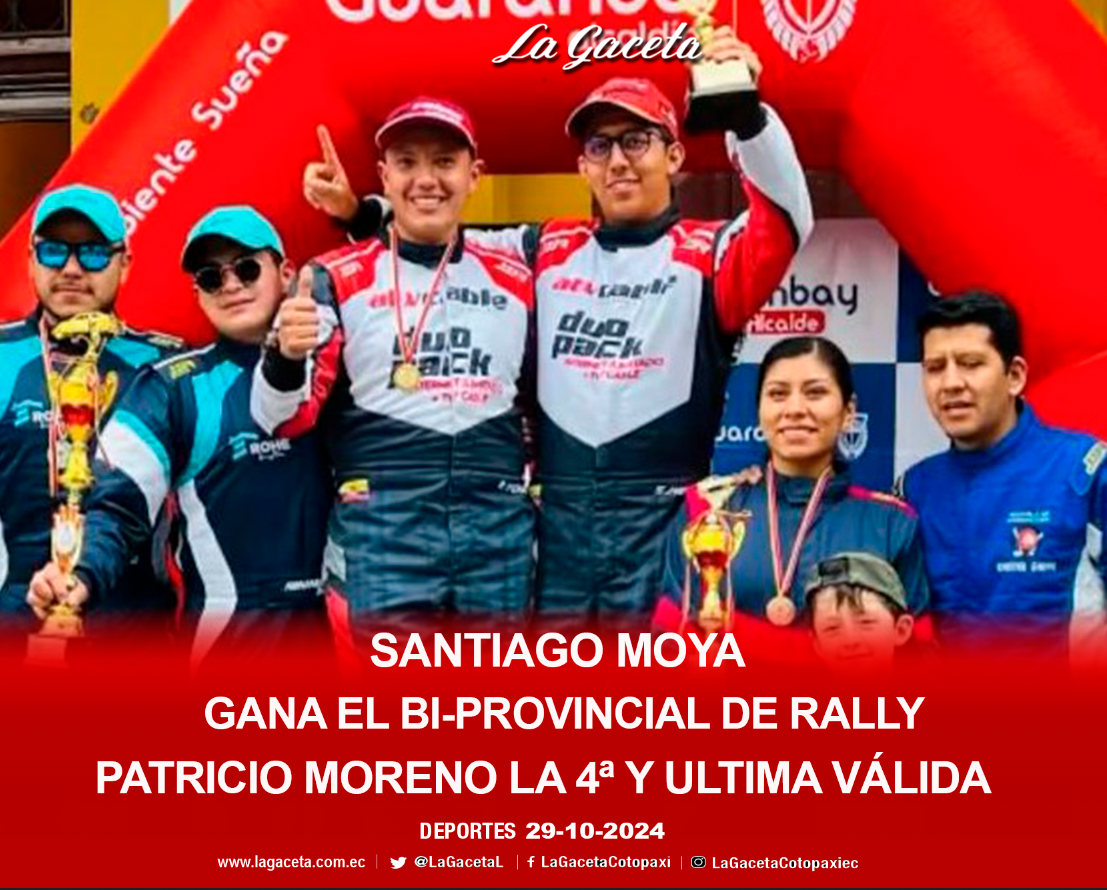 Santiago Moya gana el Bi-provincial de Rally, Patricio Moreno la 4ª y  ultima válida .