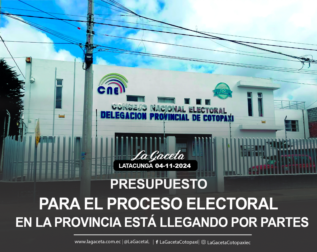 Presupuesto para el proceso electoral en la provincia está llegando por partes