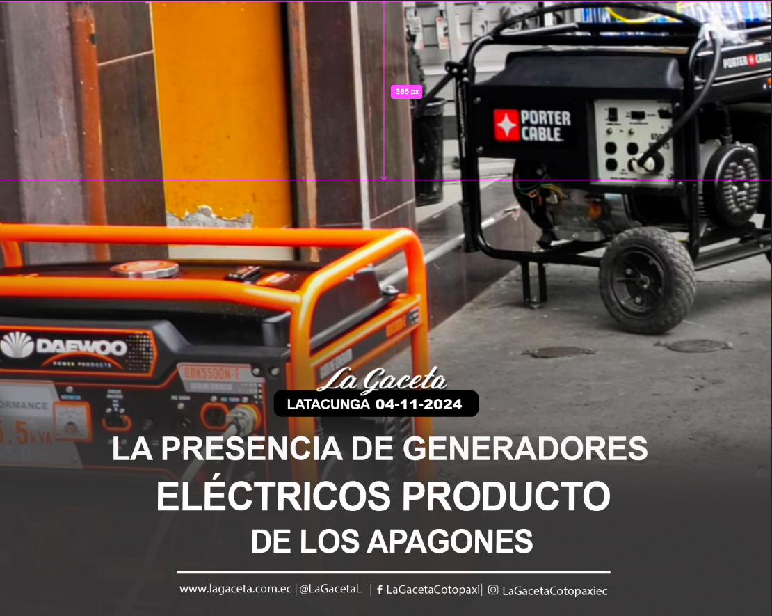 La presencia de generadores eléctricos producto de los apagones