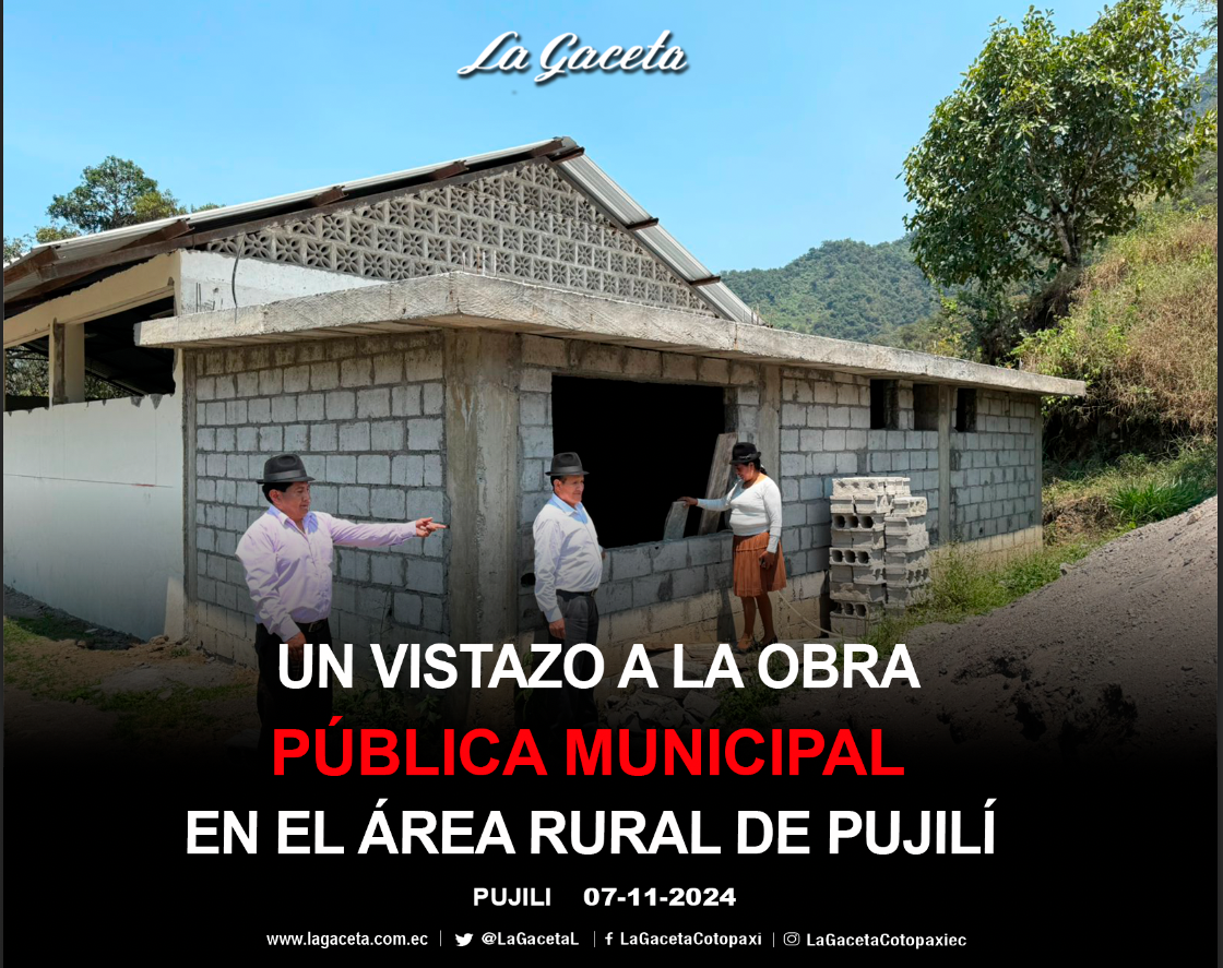 Un vistazo a la obra pública municipal en el área rural de Pujilí