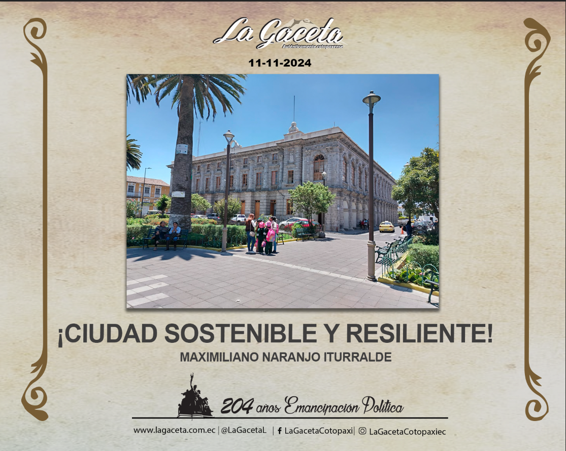 ¡Ciudad sostenible y resiliente!