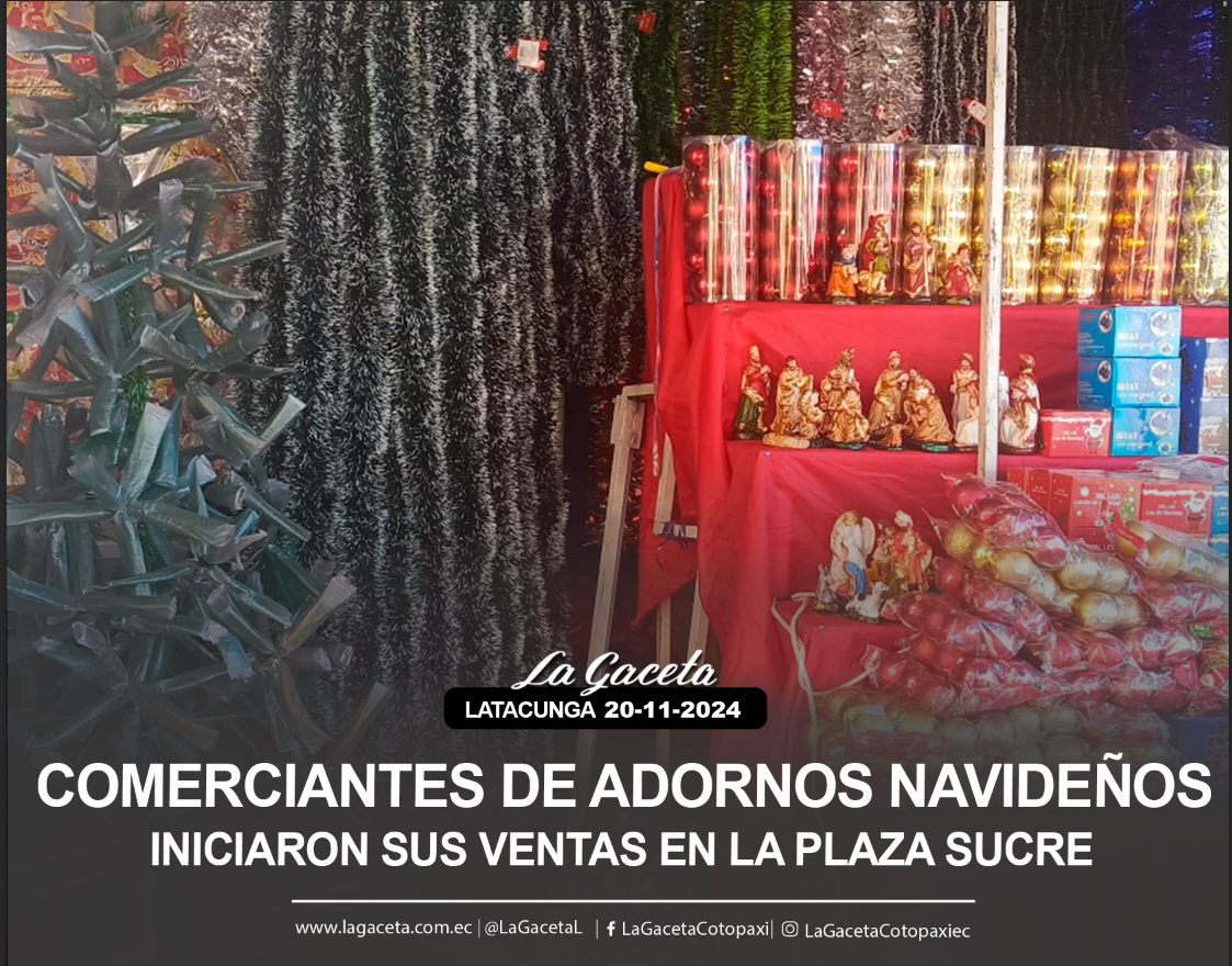 Comerciantes de adornos navideños iniciaron sus ventas en la Plaza Sucre