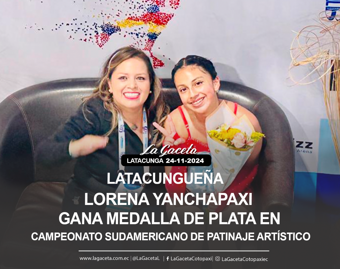 Latacungueña Lorena Yanchapaxi gana medalla de plata en Campeonato Sudamericano de Patinaje Artístico