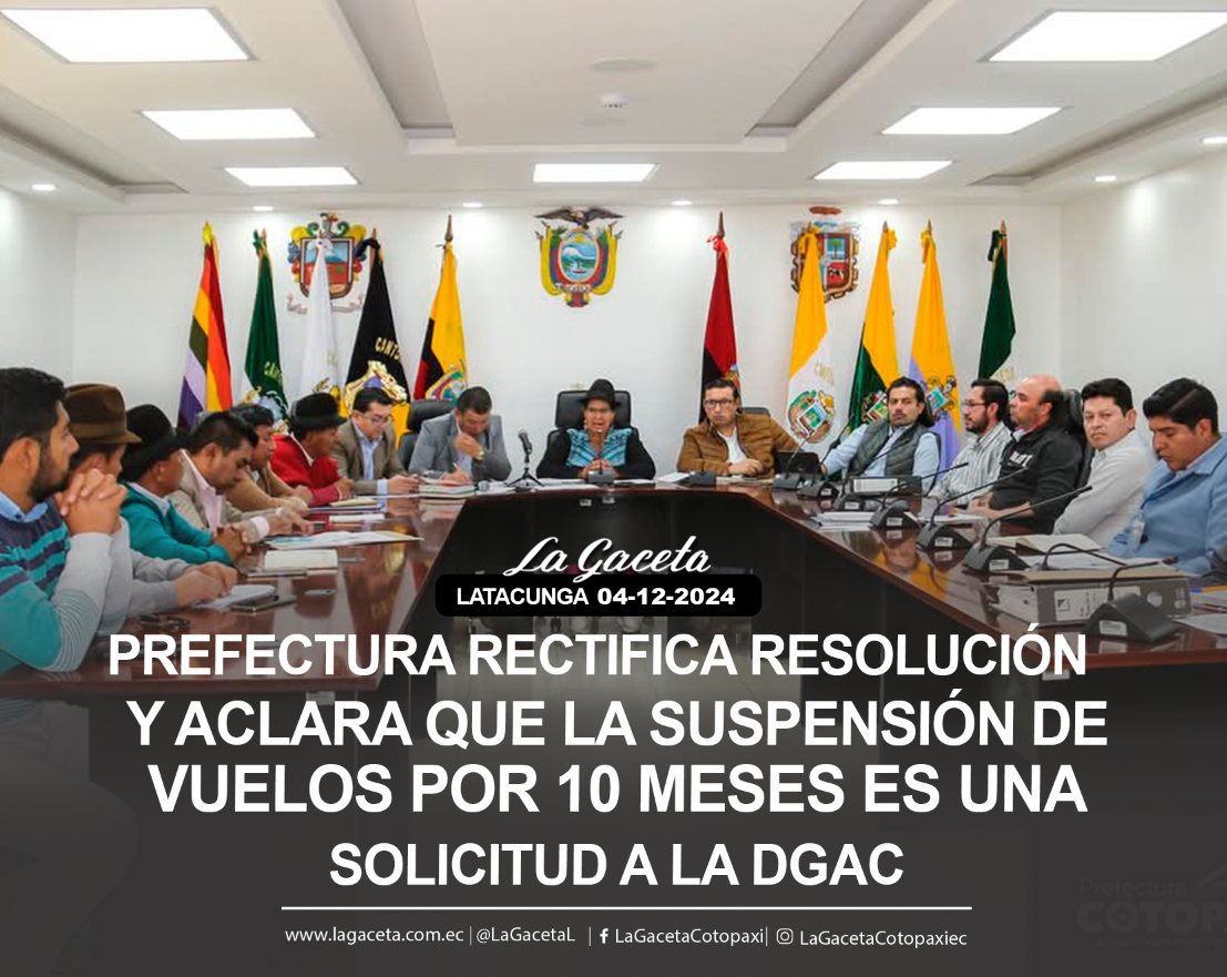 Prefectura rectifica resolución y aclara que la suspensión de vuelos por 10 meses es una solicitud a la DGAC