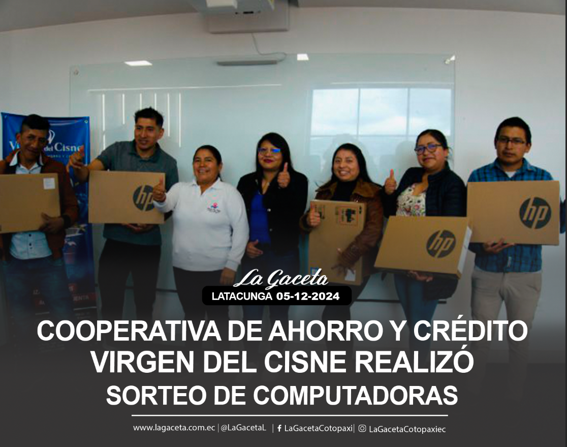 Cooperativa de Ahorro y Crédito Virgen del Cisne realizó sorteo de computadoras 