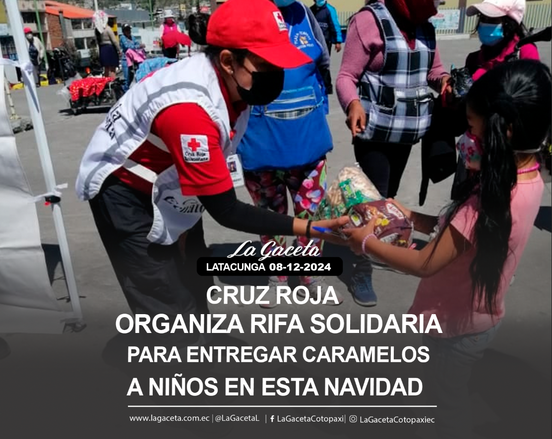 Cruz Roja organiza rifa solidaria para entregar caramelos a niños en esta Navidad