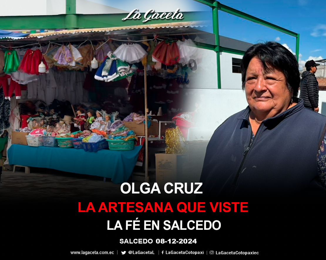 Olga Cruz, la artesana que viste la fe en Salcedo