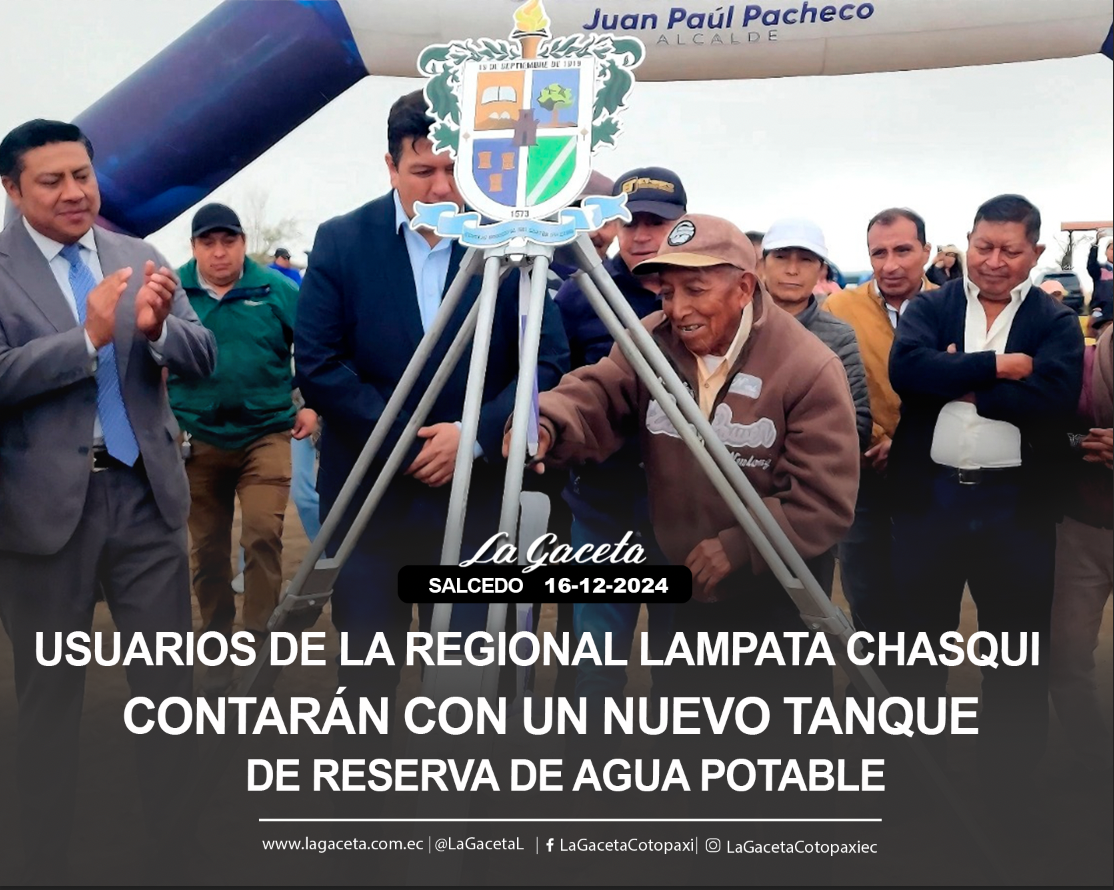 Usuarios de la Regional Lampata Chasqui contarán con un nuevo tanque de reserva de agua potable