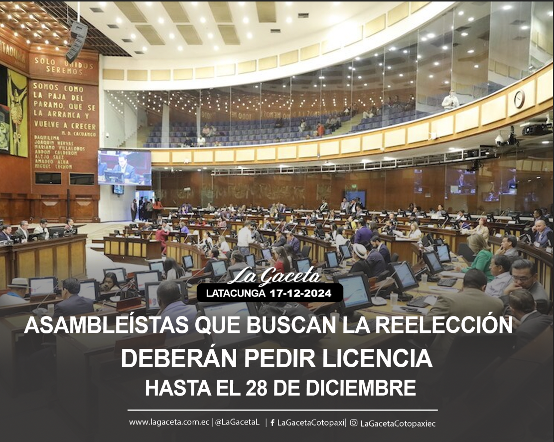 Asambleístas que buscan la reelección deberán pedir licencia hasta el 28 de diciembre 