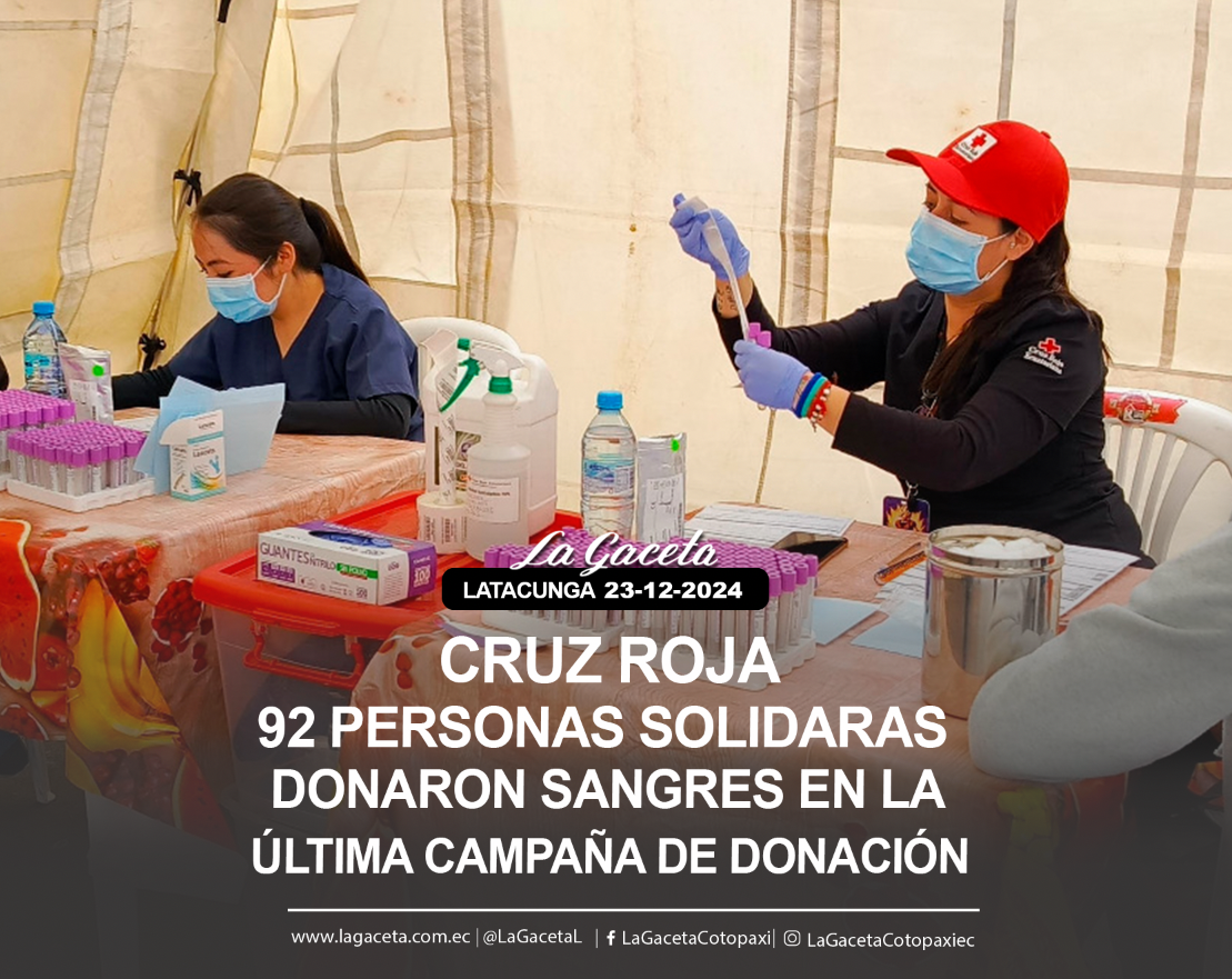 92 personas solidarias donaron sangre en la última campaña de donación de la Cruz Roja