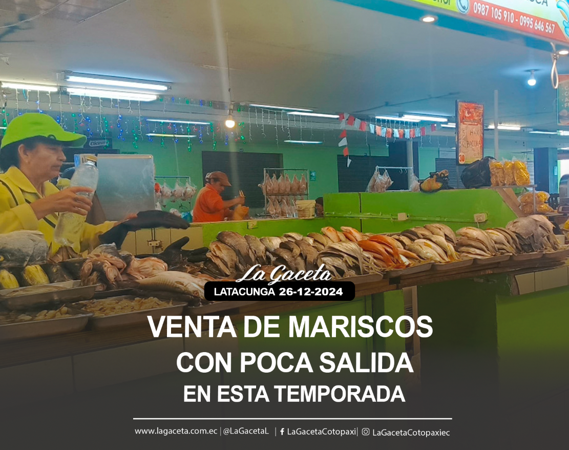 Venta de mariscos con poca salida en esta temporada