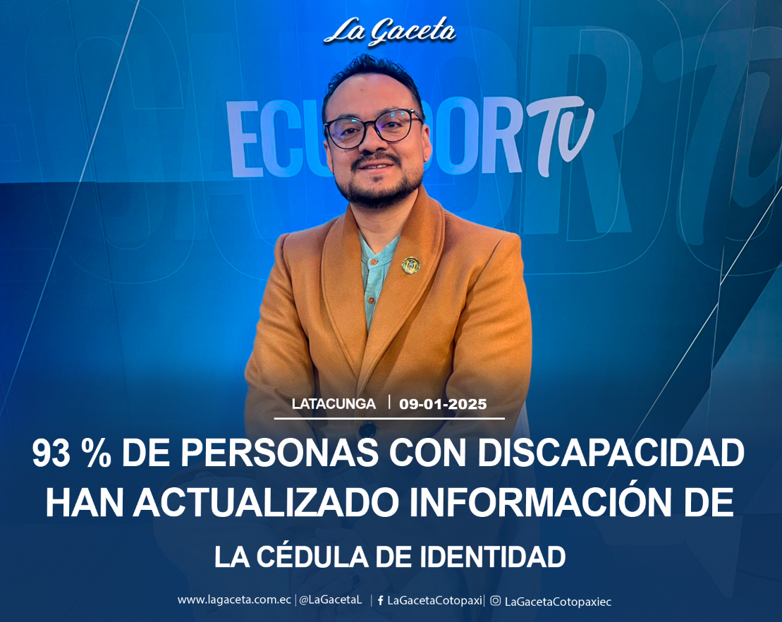 93% de personas con discapacidad han actualizado información de la cédula de identidad