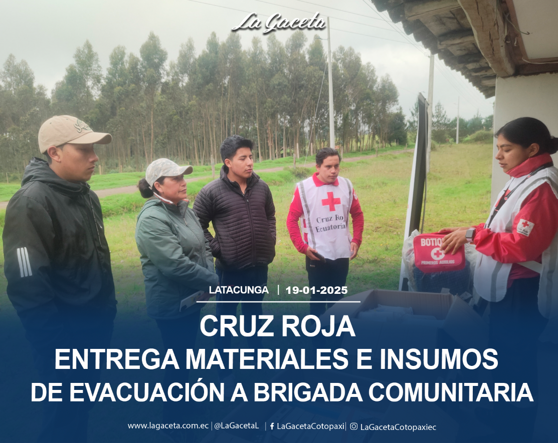 Cruz Roja Entrega materiales e insumos de evacuación a Brigada Comunitaria