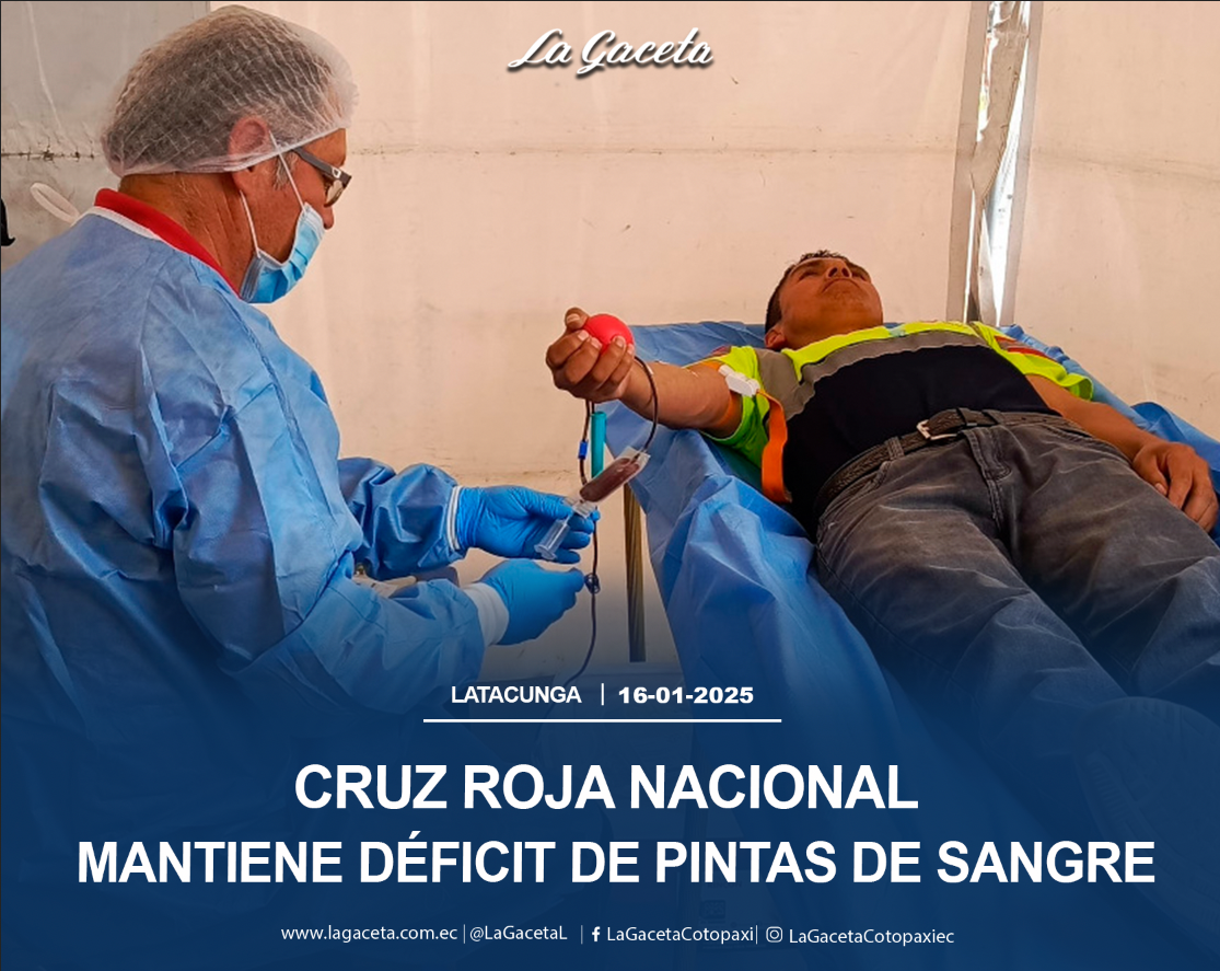 Cruz Roja nacional mantiene déficit de pintas de sangre