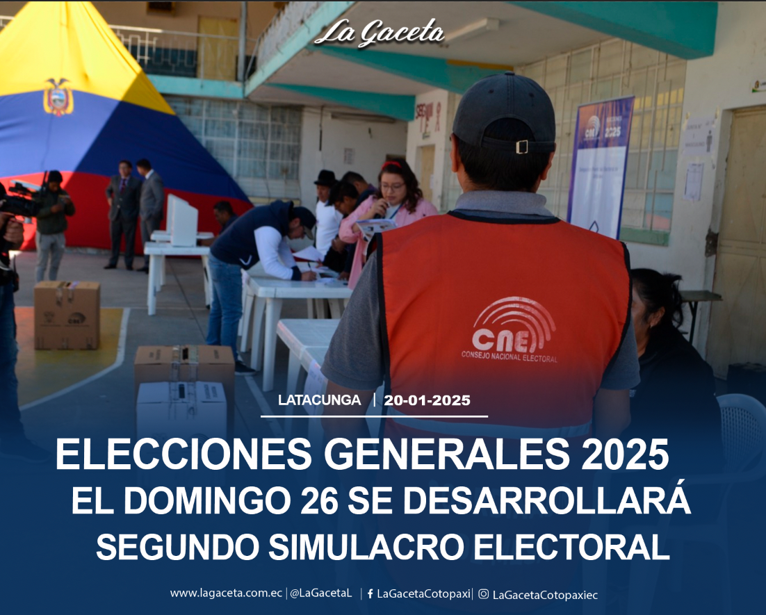 El domingo 26 se desarrollará el segundo simulacro electoral