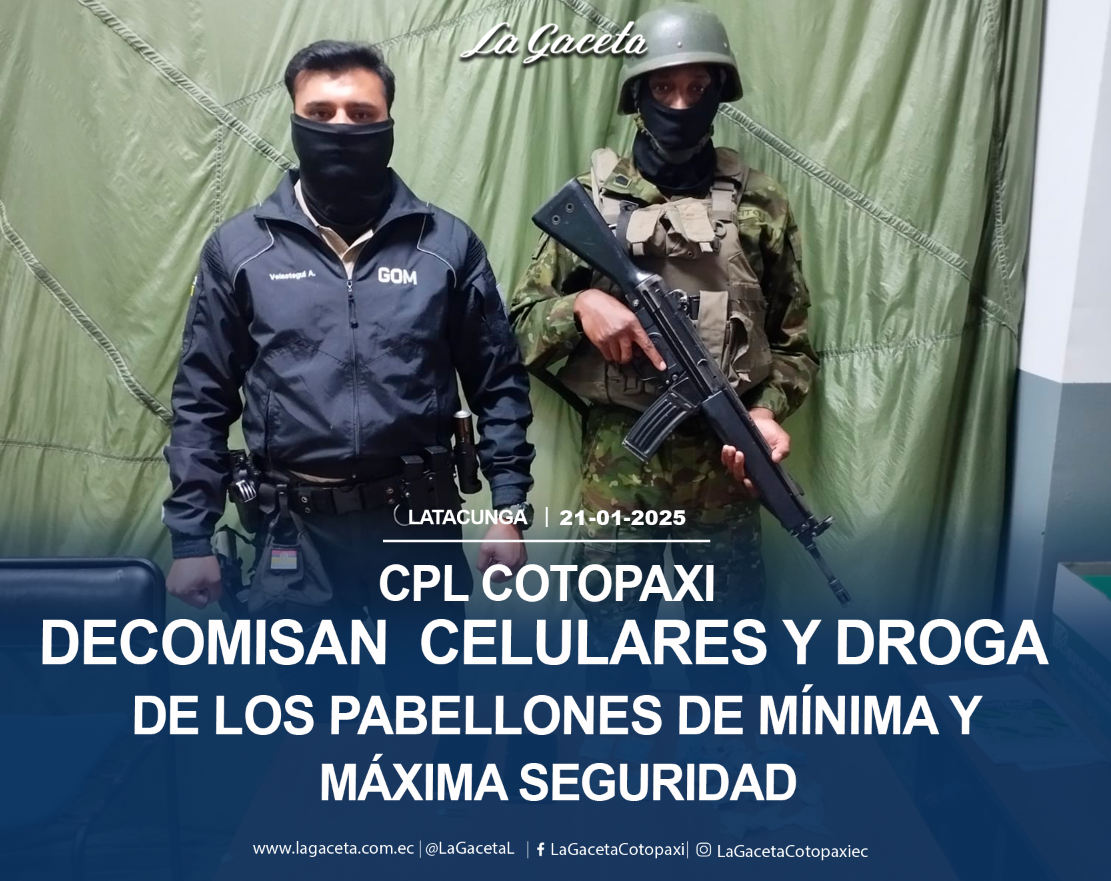 Decomisan celulares y droga de los pabellones de mínima y máxima seguridad