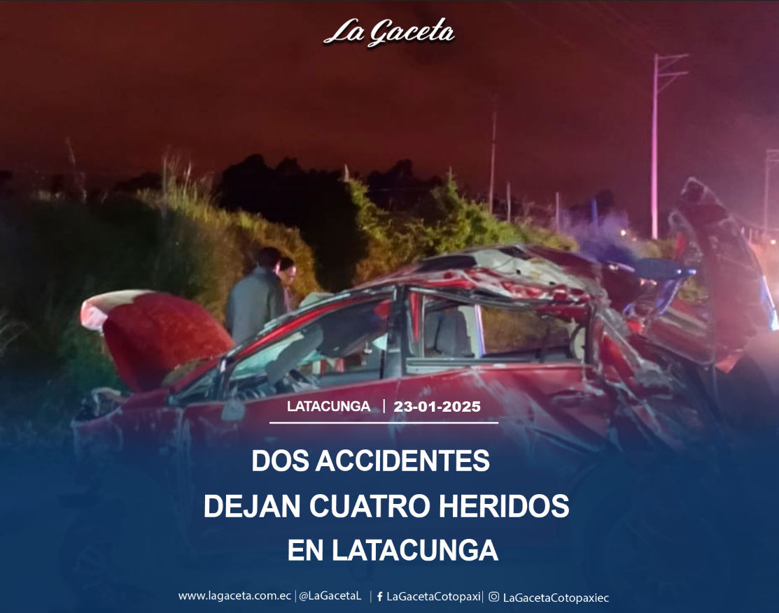 Dos accidentes dejan cuatro heridos en Latacunga 