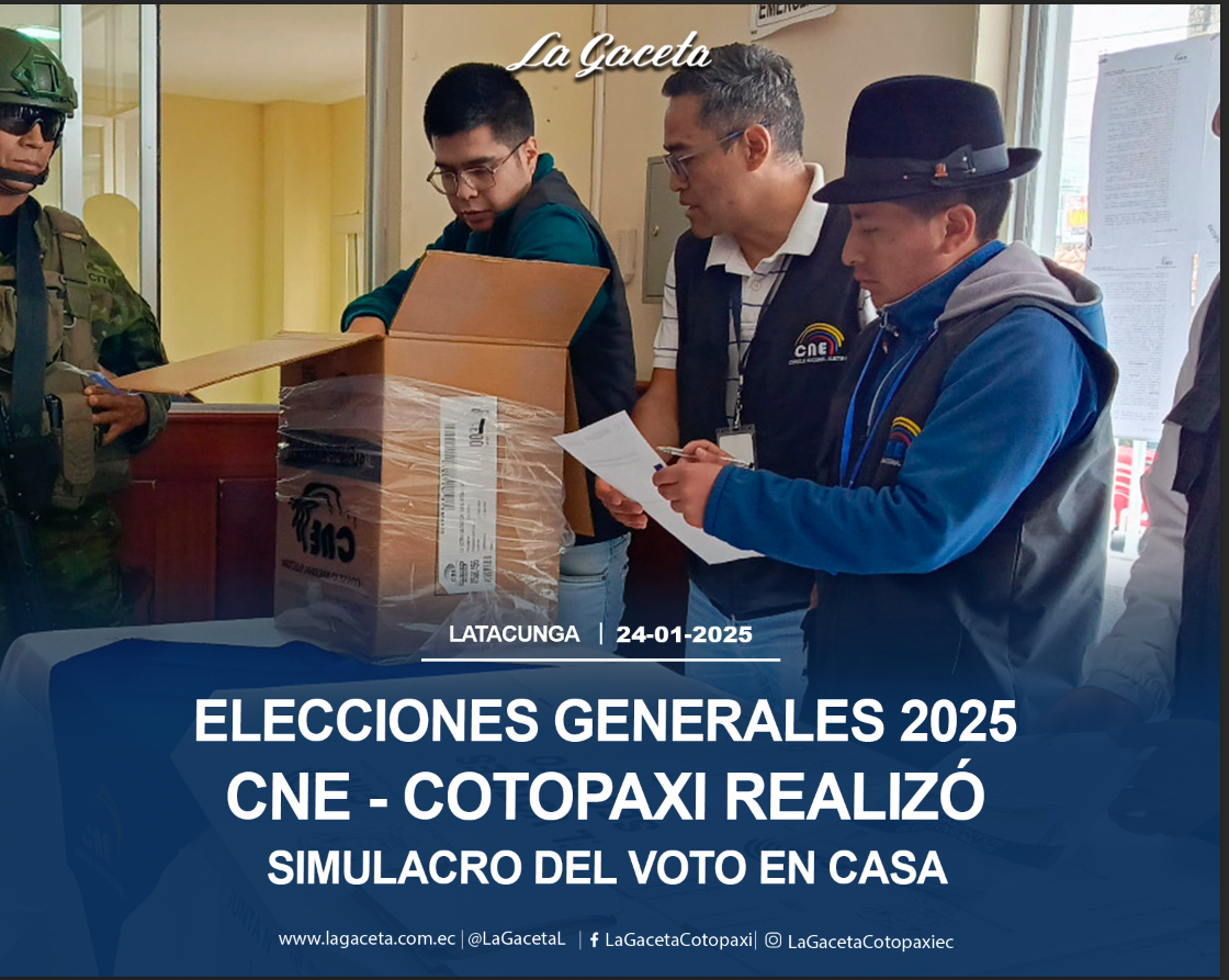 CNE- Cotopaxi realizó simulacro del voto en casa 