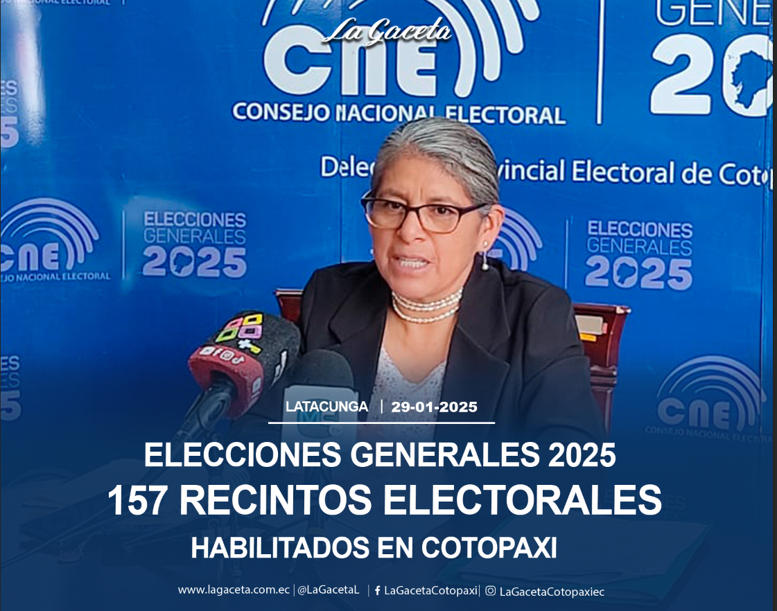 157 recintos electorales habilitados en Cotopaxi 