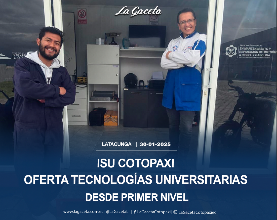 ISU Cotopaxi oferta tecnologías universitarias desde primer nivel