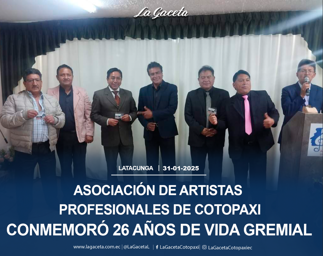 Asociación de artistas profesionales de Cotopaxi conmemoró 26 años de vida gremial