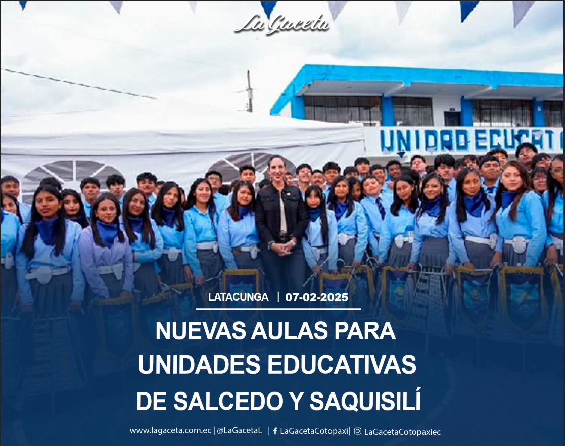 Nuevas aulas para unidades educativas de Salcedo y Saquisilí