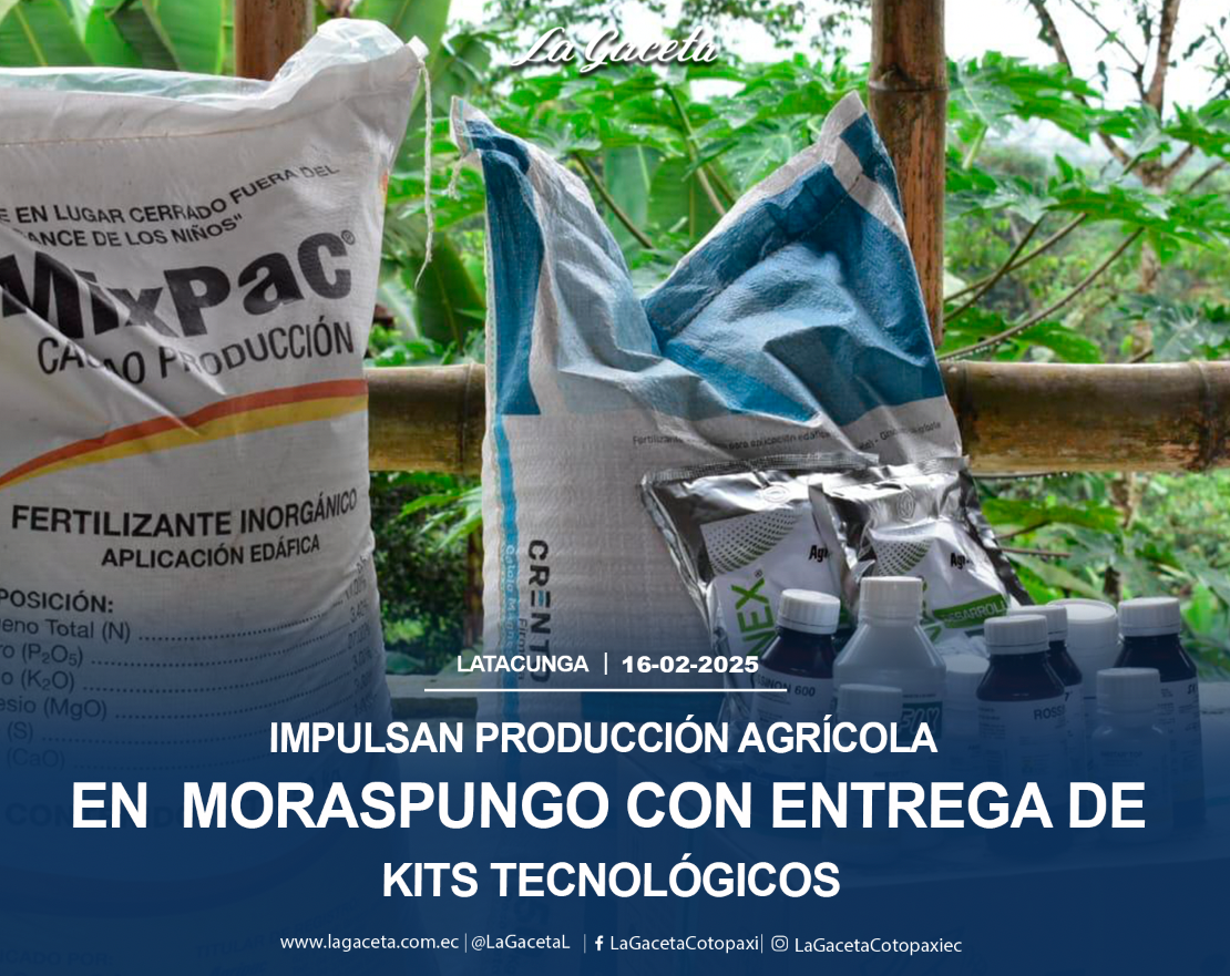 Impulsan producción agrícola en Moraspungo con entrega de kits tecnológicos