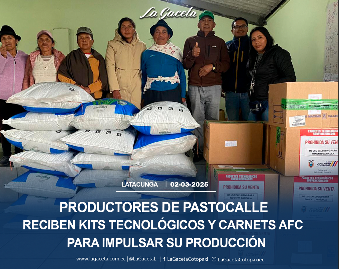 Productores de Pastocalle reciben kits tecnológicos y carnets AFC para impulsar su producción