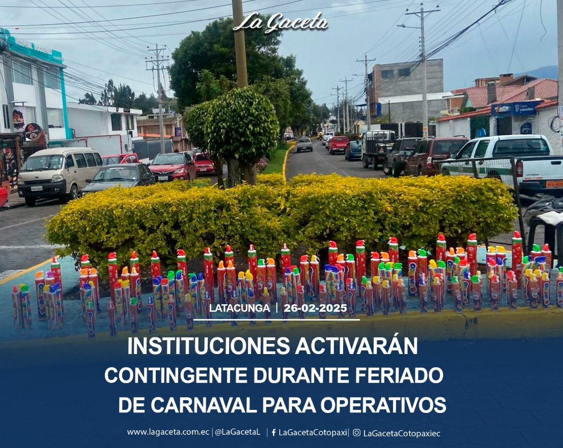 Instituciones activarán contingente durante feriado de Carnaval para operativos