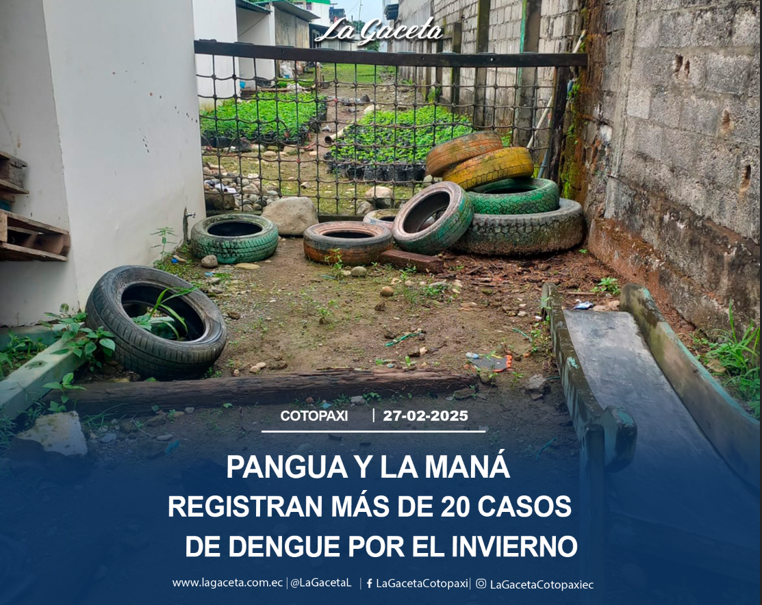 Pangua y la Maná registran más de 20 casos de dengue por el invierno