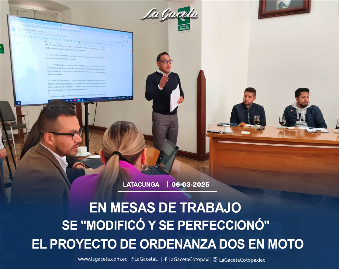 En mesas de trabajo se “modificó y se perfeccionó” el proyecto de ordenanza dos en moto