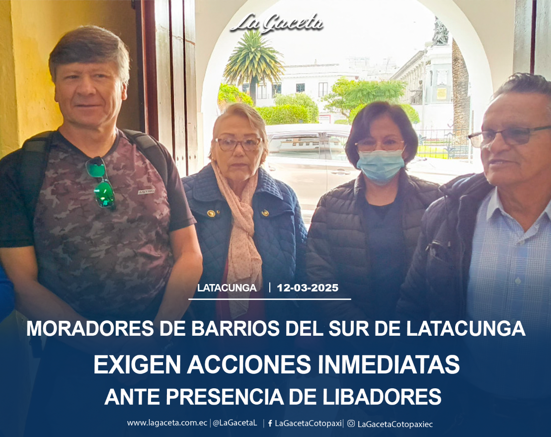 Moradores de barrios del sur de Latacunga