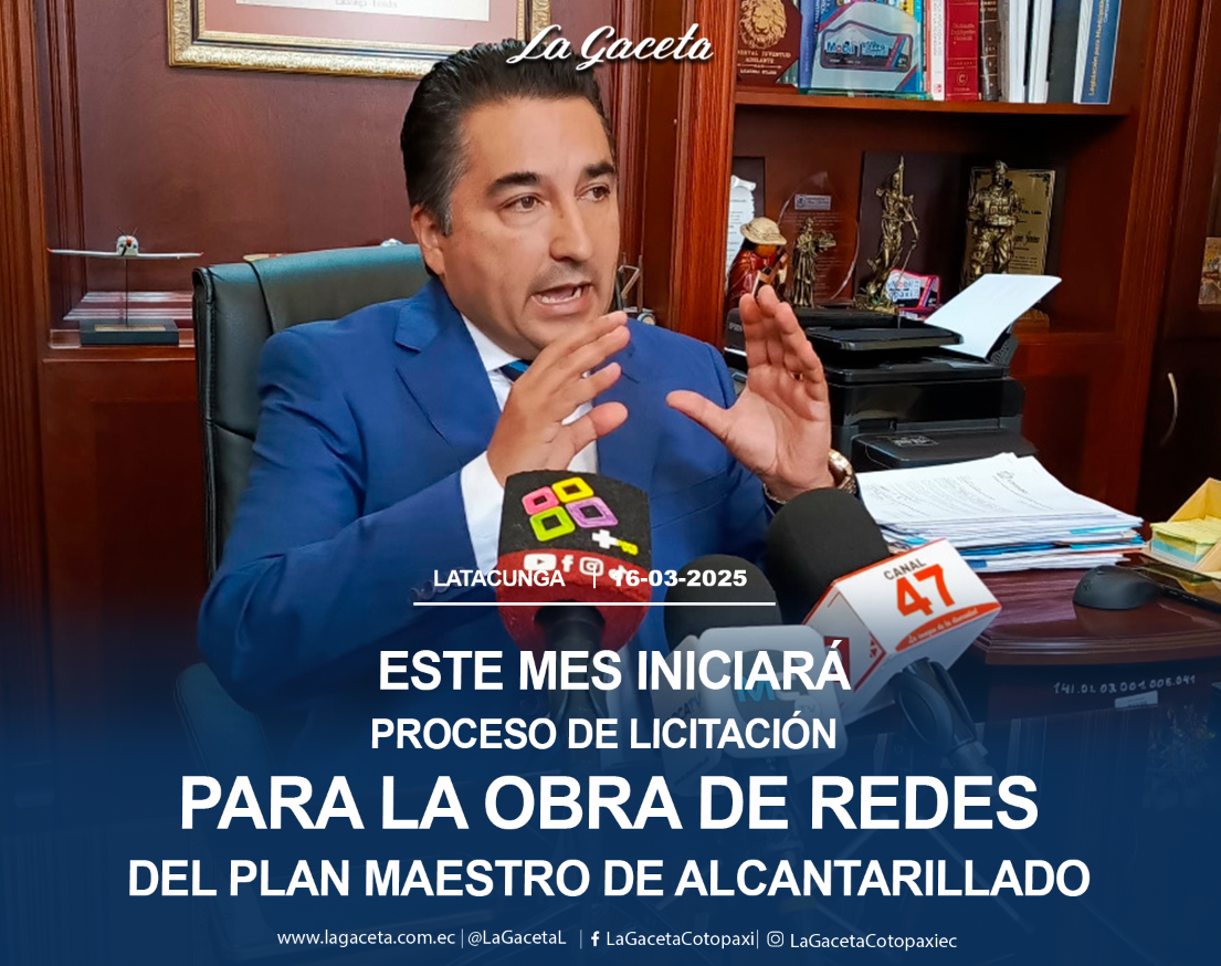 Este mes iniciará proceso de licitación para la obra de redes del plan maestro de alcantarillado